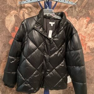Top Shop Women's Black Quilted / Puffer Jacket ~ NWT